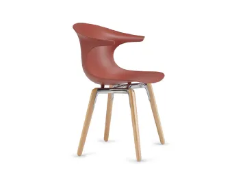 Sedia Loop Mono Wooden Legs di Infiniti
