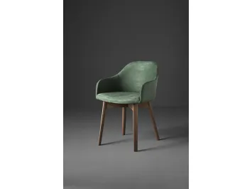 Sedia Meghan PW in tessuto con gambe in legno di Colico