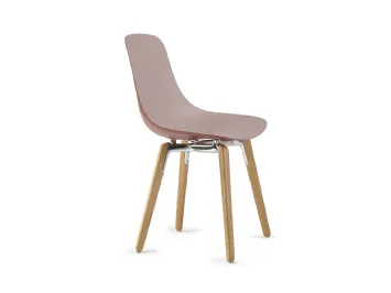 Sedia Pure Loop Binuance Wooden Legs di Infiniti