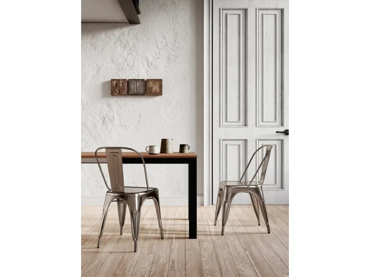 Sedia Seven in metallo verniciato di Arredo3