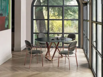 Tavolo Delta Rotondo di Bontempi