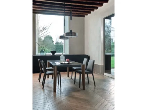 Tavolo Desco in Ceramica Nero Greco di Sangiacomo