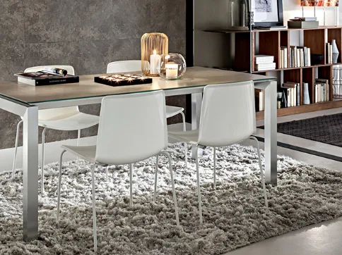 Tavolo moderno allungabile in laminato Luca di La Primavera
