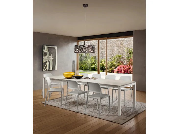 Tavolo allungabile con piano in laminato HPL Luigi Super di La Primavera