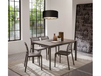 Tavolo allungabile moderno in metallo e laminato Mauro di La Primavera