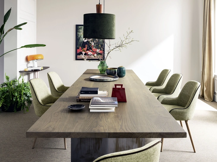 Tavolo Milano in rovere e acciaio di Alta Corte