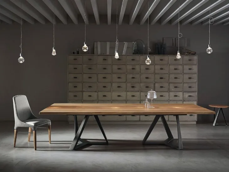 Tavolo Millennium XXL con piano in legno massello di Bontempi
