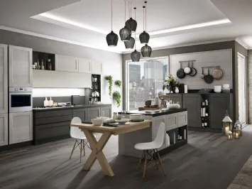 Cucina Classica York v5 in Rovere Calce e Lava di Stosa