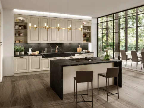Cucina Classica Verona 01 con penisola di Arredo3