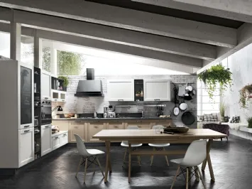 Cucina Classica York v1 in Rovere Bianco Artic e Nordic di Stosa