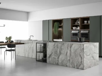Cucina Design con doppia isola Aspen composizione 4 di Doimo Cucine