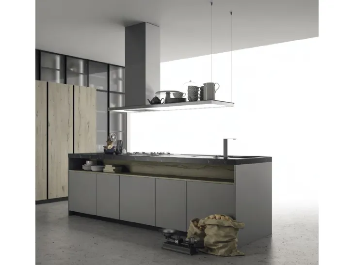 Cucina Design con isola Aspen composizione 2 di Doimo Cucine