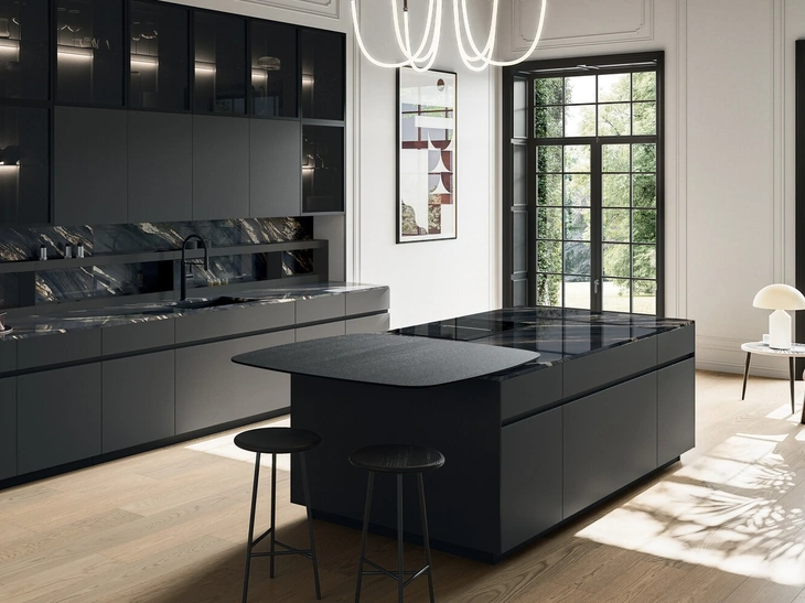 Cucina Moderna con isola Glass 2|0 04 di Arredo3