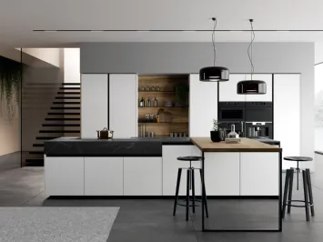Cucina Moderna Glass 2 0 06 con isola di Arredo3