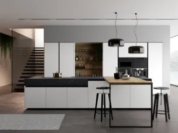 Cucina Moderna con penisola Glass 2 0 di Arredo3