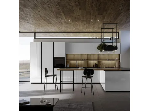 Cucina Moderna Kalì 07 con penisola di Arredo3