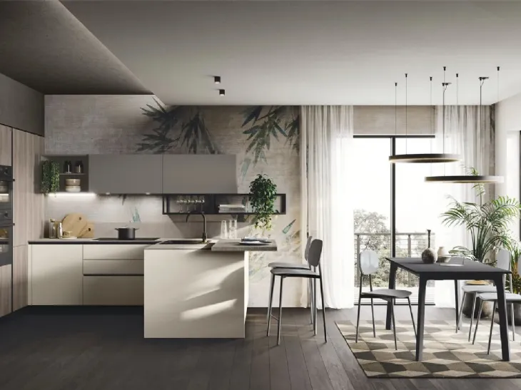 Cucina Moderna con penisola Art-Kaya di Stosa