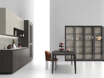 Cucina Moderne Logica L40 in Eukalipto Fossile di Valdesign