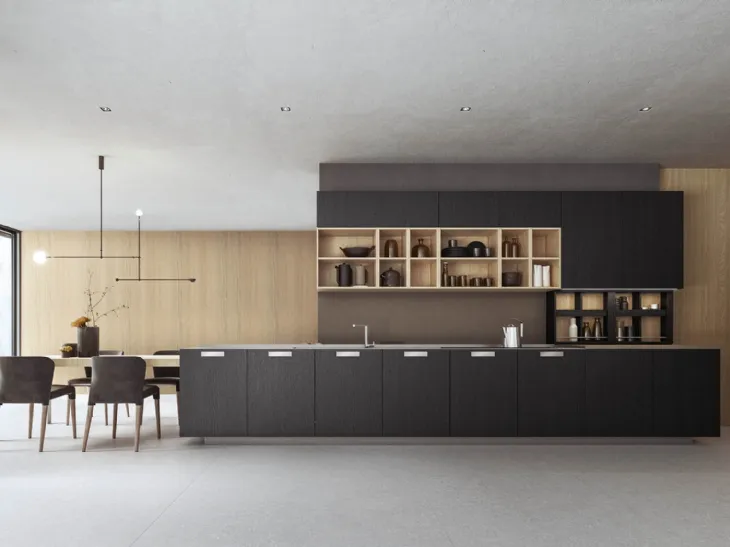Cucina Moderne Logica LO finitura Fossile di Valdesign