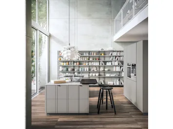 Cucina Moderna Maggiorana Platino Opaco di Valdesign