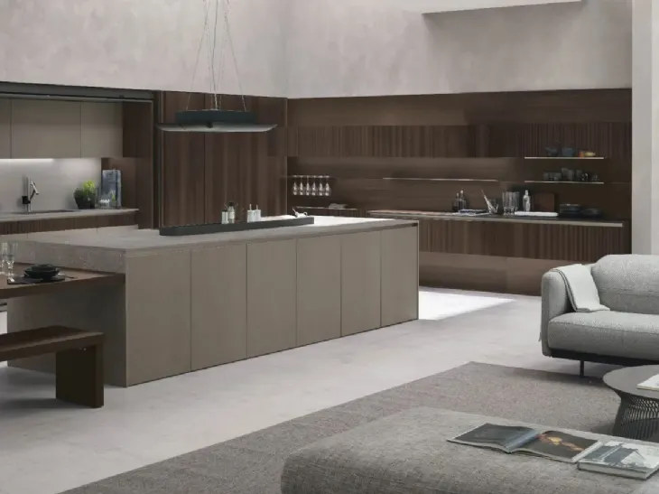 Cucina Moderna con isola Natural di Stosa