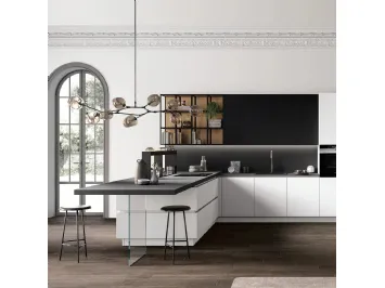 Cucina Moderna Time 07 con penisola di Arredo3